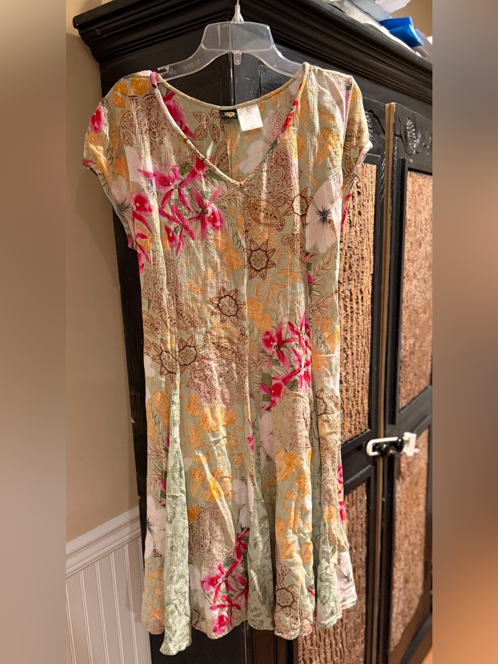 Y2K Vintage Bila Midi Floral Dress (1990s) size LG